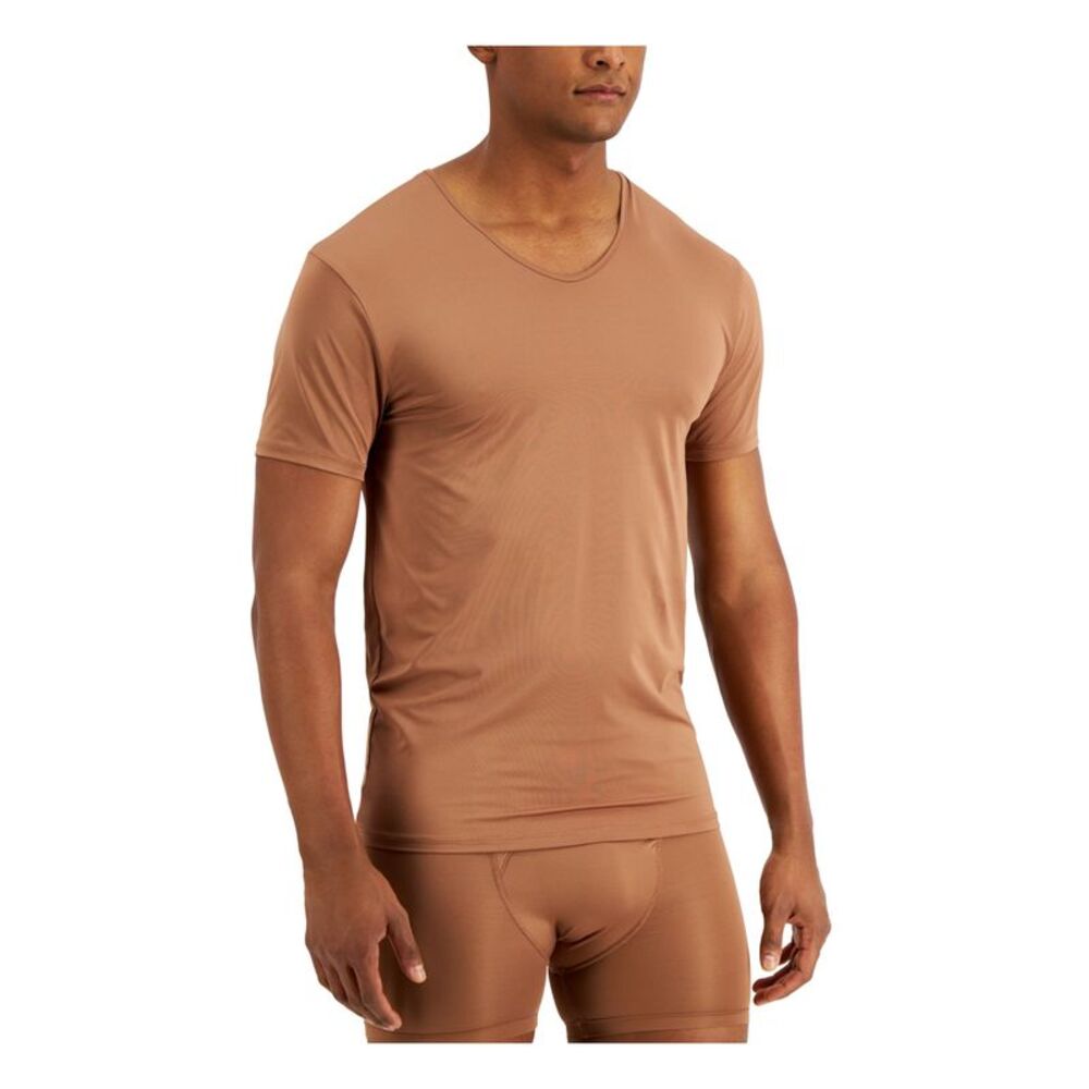 NWT ALFATECH BY ALFANI Mens Beige Crew Neck Moisture Wicking Tank Top L